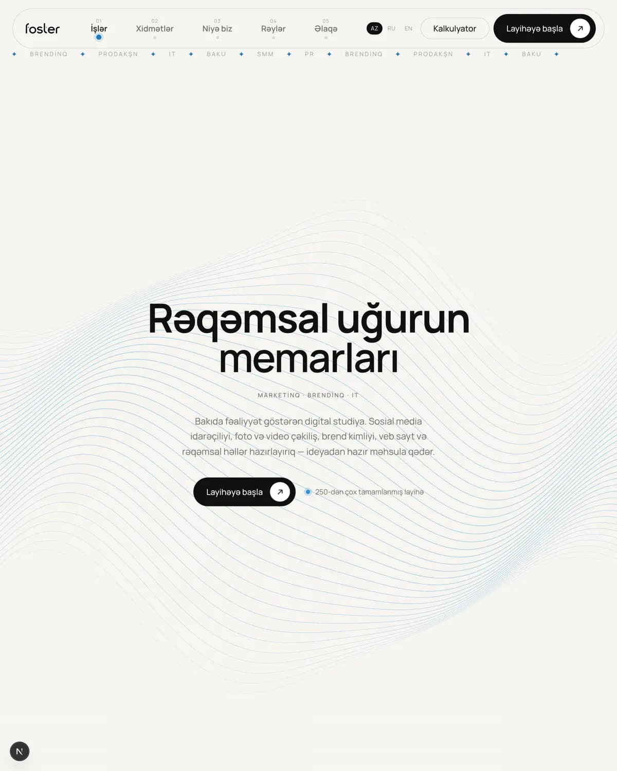 Foster marketinq və IT studiyasının rəsmi saytı