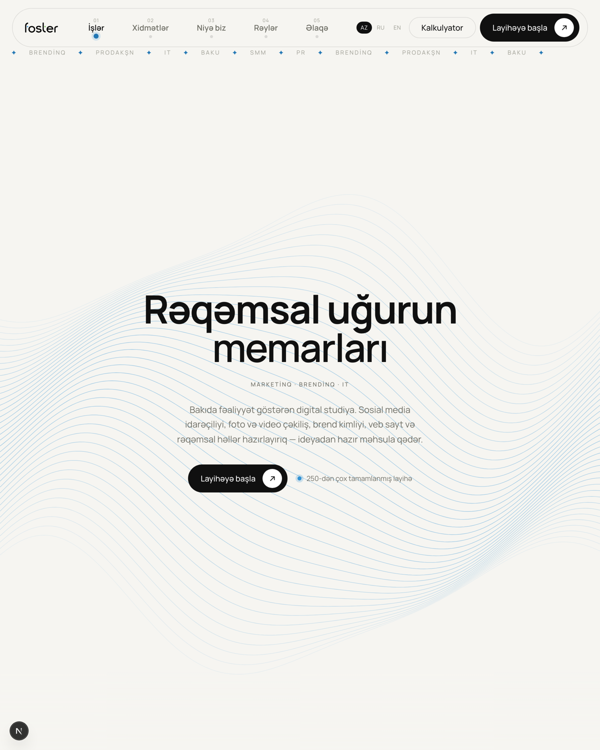Foster marketinq və IT studiyasının rəsmi saytı